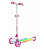 3 Tekerlekli Katlanabilir Colour Burst Işıklı Scooter: Gökkuşağı Senin Scooterında Canlanıyor! (Çok Renkli)