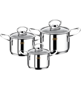 Pera 6 Parça Mini Çelik Tencere Seti Metal