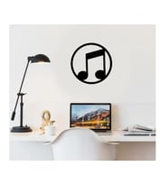 Müzik Nota  AHŞAP MDF DEKORATİF DUVAR DEKORU TABLO (Siyah)