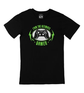 Yeşil Ultimate Gamer Siyah Tişört