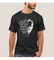 24 Kasım Öğretmenler Günü Temalı Baskılı Bisiklet Yaka T-shirt - Siyah