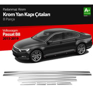 Volkswagen Passat Uyumlu B8 Krom Yan Kapı Çıtası 8 Parça 2015 Üzeri (Karışık)