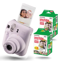 Fujifilm İnstax Mini 12 Fotoğraf Makinesi+Askı+pil+40'lu film lila