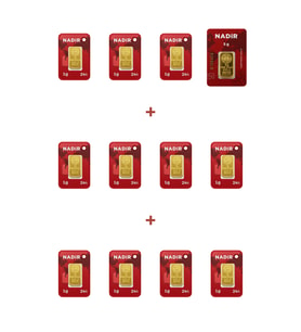 Nadir Gold 24 Ayar 16 Gram Külçe Altın (1 Adet 5 Gram Külçe Altın + 11 Adet 1 Gram Külçe Altın )