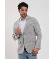 Dufy Saks Erkek Slim Fit Pitikare Desenli Sivri Yaka Casual Ceket - 104437