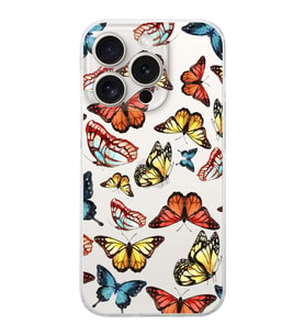 PrintiFy iPhone 15 Pro ile Uyumlu Water Color 2  Kamera Korumalı Şeffaf  Kılıf