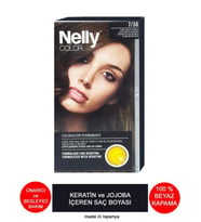 Nelly Jojoba ve Keratinli Saç Boyası 7.30 Orta Altın Sarı