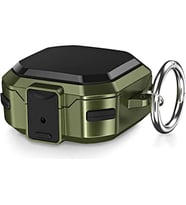 Coverzone Galaxy Buds Live ile uyumlu K?l?f Darbeye Dayan?kl? Bungalow Sert Koruyucu Toz ve Kirden Koruyan Galaxy Buds Live ile uyumlu K?l?f Asker Ye?il + Ask?l?k