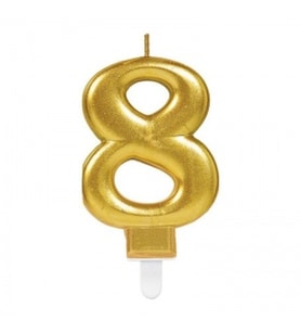 8 Rakam Mum Gold Renk (5680)
