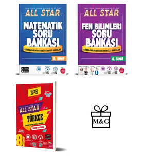 8.Sınıf All Star Matematik Fen Bilimleri Ve Türkçe Soru Bankası