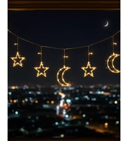 Northcity Büyük Ay Yıldız LED Ramazan Süsü Sıcak Beyaz Dekoratif Işık
