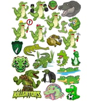 Timsah Sticker Set 3 20 Parça Telefon, Tablet, Defter, Laptop Sticker