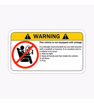 Hava Yastığı Sticker oto Etiket Araba Yapıştırma 13CM