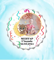 Kişiye Özel Ay Resimli İsimli Parti Magnet Kapak Açacak