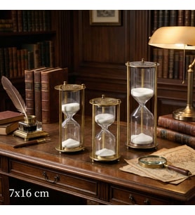 Dekoratif Cam Kum Saati 7x16 cm