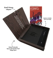 Kişiye Özel Kitap Ajanda Kalem Seti (Kitap Formunda Ahşap Kutulu) (Model 1)