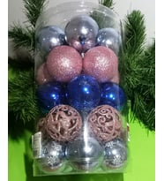 VIP DELUXE 25 ADET 6 CM YILBAŞI TOPU YILBAŞI AĞACI SÜSLERİ 5 FARKLI MODEL TOP SÜS NOEL AĞACI SÜSLERİ