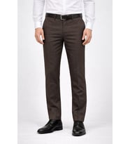 Caserta Klasik Fit Likralı Erkek Kanvas Pantolon - 7517 (Kahverengi)