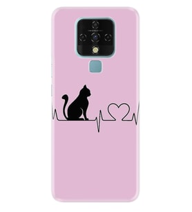 Tecno Camon 16 18P Pova Pova 3 Pova Neo Kılıf Desemli Silikon Pink Cat Heart 1303