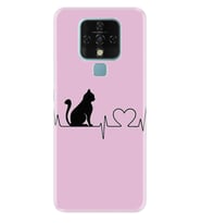 Tecno Camon 16 18P Pova Pova 3 Pova Neo Kılıf Desemli Silikon Pink Cat Heart 1303