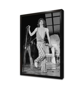 Rolling Stones Çerçeveli Cam Tablo