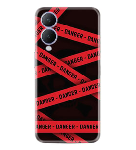 Vivo Y17S Kılıf Resimli Desenli Baskılı Silikon Danger 1372