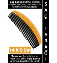 #Tarak Kompakt Çanta Boy Saç Tarağı Kırılma Elektriklenme Azaltan Rahatlatıcı Meditatif Etkili Palo
