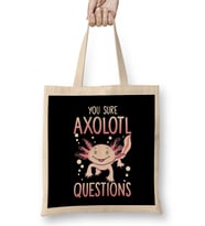 You Sure Axolotl Questions Walking Fish Pun Bez Çanta Uzun Saplı