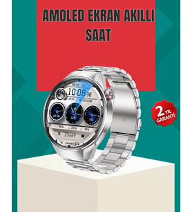 Metal Gövdeli Amoled Akıllı Saat – Oksijen, Nabız Arama Fonksiyonlu