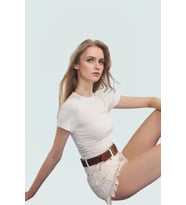 Yazlık Crop Bisiklet Yaka Fitted Viskoz Bluz Günlük Stil Uzun Ömürlü Zarifane Tasarım Premium Kalite (Ekru)