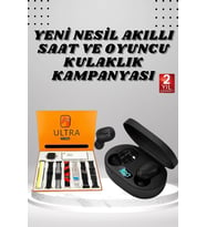 Mey İthalat® Dijital Göstergeli Kulaklık 7 Kordonlu Akıllı Saat Android İos Uyumlu Uyku Takibi Sesl