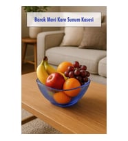 Barok Mavi Orta Boy Kare Kase & Sunum Kasesi - 1,5 Lt