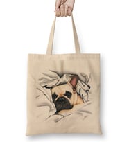 French Bulldog 02 Bez Çanta Uzun Saplı