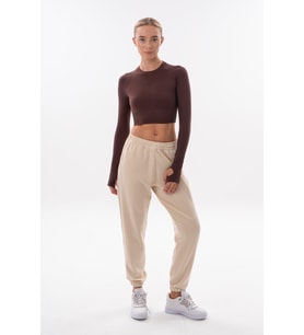 Maraton Kadın Bisiklet Yaka Çok Renkli Crop Top