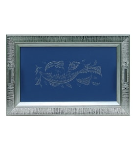 e38 EL İŞÇİLİĞİ TEZHİP BOYAMA TEPSİ 51*34 cm - 5839