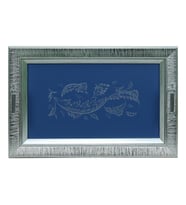 e38 EL İŞÇİLİĞİ TEZHİP BOYAMA TEPSİ 51*34 cm - 5839