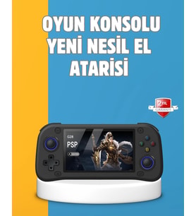 Mey İthalat® Taşınabilir El Tipi Oyun Konsolu Çoklu Emülatör Destekli 64Gb (Krem)