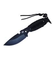 Gear Assault 0238Bk Kamp Bıçağı 22,5 Cm - Siyah, Metal Ampampamp İpli Sap