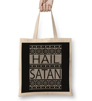 Hail Satan Christmas Knit Bez Çanta Uzun Saplı