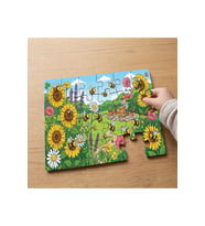 Çiçek Bahçesinde Bal Arıları Tasarımlı 24 Parça Ahşap Çocuk Puzzle