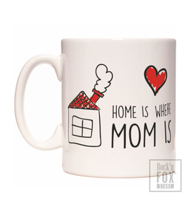 Anneler Günü Home is Where Mome is Temalı Kupa Bardak
