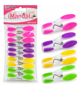 10PCS Renkli Silikon Ağız - Bas-aç Şeffaf Plastik Mandal