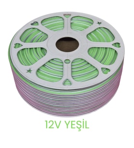 Hightek 12V Yeşil Neon Şerit LED 100 Metre
