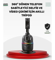 Sosyal Medya İçerikleri İçin Otomatik Yüz Takipli 360° Döner Gimbal Stand