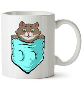 Kedi Baskılı Porselen Kupa Bardak