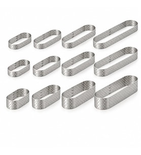 Fida Tart Çemberi Elips Delikli Yükseklik 2 cm Paslanmaz 6x20 cm