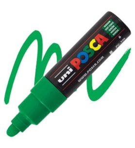 UNİ POSCA SU BAZLI POSTER MARKER 4.5-5.5 YEŞİL PC-7M