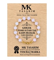 GERÇEK PEMBE KUVARS BİLEKLİK MK.7000.863- RAHATLIK-DİNGİNLİK-ENERJİ- STRES BİLEKLİĞİ- RENKLERİ BOYA DEĞİLDİR -KENDİ RENGİDİR