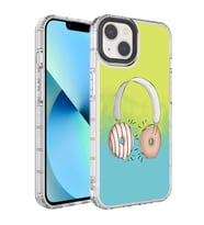 Apple iPhone 13 Kılıf Renkli Desenli Sert Silikon Zore Korn Kılıf NO14