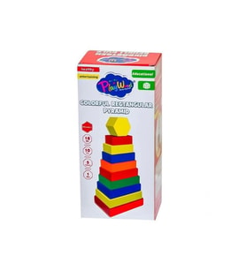 Ahşap Dikdörtgen Renkli Kule